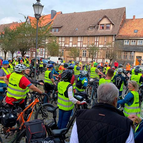 Begrüßung und Start der Jubiläumsradtour